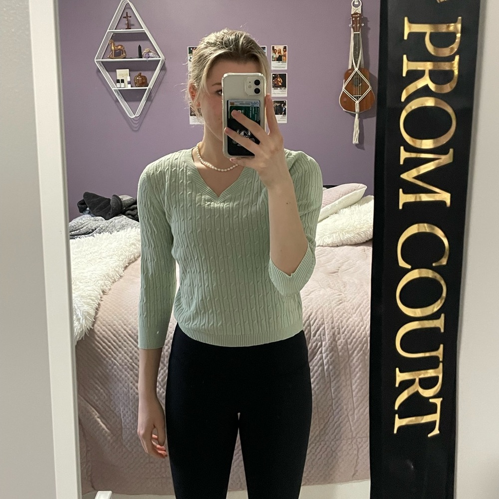 Mint green thin sweater